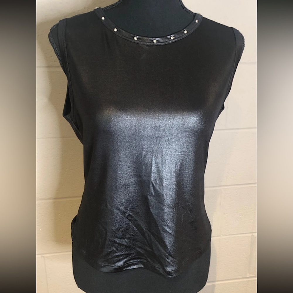 Vintage black studded tank